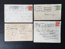 T GB 1918/19 COMPRE SLOGAN NACIONAL WAR BONDS PMKs EM CAPA/PC (4) TODOS DIFERENTES comprar usado  Enviando para Brazil