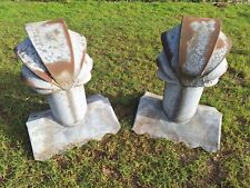 Pair vintage galvanised for sale  SWAFFHAM