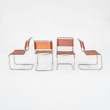 Conjunto de quatro cadeiras de jantar Marcel Breuer da década de 1960 para Knoll em couro castanho novo comprar usado  Enviando para Brazil