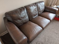 Dark brown leather for sale  LIVERPOOL