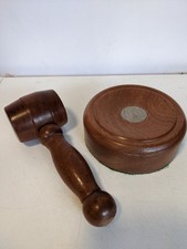 Wooden teak gavel for sale  KINGSWINFORD