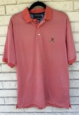 Polo masculino M laranja Tommy Hilfiger manga curta golfe casual listra adulto comprar usado  Enviando para Brazil