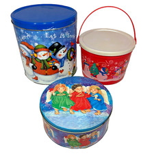 Christmas tins snowman for sale  Billerica