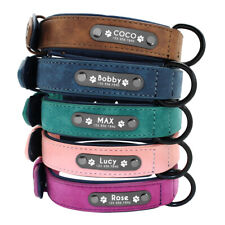 Personalisiert Hundehalsband mit Namen Gravur Weiches Leder Hundehalsband S-XXL comprar usado  Enviando para Brazil