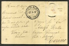 Storia postale annullo usato  Vezza d'Alba