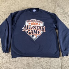 Pulôver masculino vintage San Diego Padres grande azul All Star Game 1992 trincheira EUA anos 90 comprar usado  Enviando para Brazil