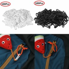 100 ganchos de plástico clipe de pressão mini mosquetão fivela paracord mochila alças bolsa comprar usado  Enviando para Brazil
