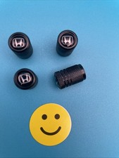 🔥4x tampas de logotipo de haste de válvula de pneu preto para Honda Accord Civic Pilot CRV comprar usado  Enviando para Brazil