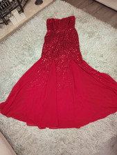 Red sequined evening for sale  BARNSLEY