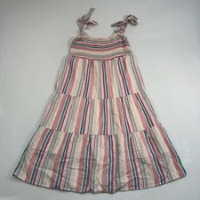 Vestido Thread And Supply Mujer XS Rosa Midi Calado Rayas Multicolor segunda mano  Embacar hacia Mexico