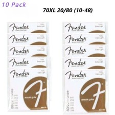 Pacote com 10-10-48-70XL 20/80 bronze cordas de guitarra acústica extra leves para Fender comprar usado  Enviando para Brazil