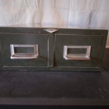 Archivador de metal apilable de dos cajones de acero Cole vintage archivador segunda mano  Embacar hacia Mexico