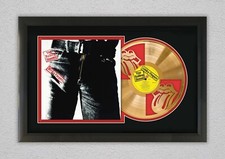 Rolling Stones Sticky Fingers corte a laser ouro ou platina display LP comprar usado Rolling Stones Sticky Fingers corte a laser ouro ou platina display LP comprar usado  Enviando para Brazil