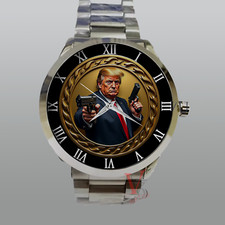 Usado, LIMITADO! Design de relógio Presiden Make Great Again America Donald J Trump comprar usado  Enviando para Brazil