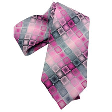 Gravata executiva luxuosa elegante Van Heusen 58”x3” rosa geométrica, usado comprar usado  Enviando para Brazil