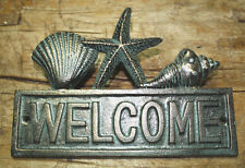 Placa de ferro fundido SEASHELL WELCOME parede náutica piscina decoração para casa STARFISH #2 comprar usado  Enviando para Brazil