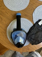 Usado, Máscara de snorkel facial completa com bolsa de transporte comprar usado  Enviando para Brazil