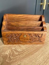 Handcarved wooden postcard for sale  LEICESTER