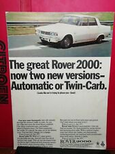 Rover 2000 1966 for sale  ST. AUSTELL