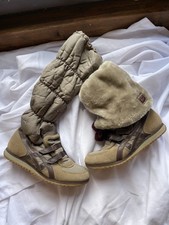 Isolado Asics x Onitsuka Tiger "Botas de Pele Snow Heaven" tamanho 37,5 Bege Vintage, usado comprar usado  Enviando para Brazil