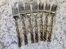 GARFOS PARA JANTAR E SALADA DE AÇO INOXIDÁVEL ESPIRAL DOURADO WALLACE comprar usado  Enviando para Brazil