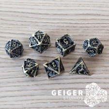 Usado, Conjunto de dados Dungeons & Dragons 7 peças | Dados ocos de metal Dragon | Acessórios D20 DnD comprar usado  Enviando para Brazil