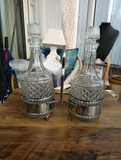 Pair glass decanters for sale  WHITEHAVEN