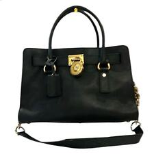 Bolsa satchel Michael Kors Hamilton couro preto em excelente estado usado comprar usado  Enviando para Brazil