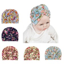 Usado, 5 peças chapéus florais fofos bebê recém-nascido menina turbante atado headwrap headwear comprar usado  Enviando para Brazil