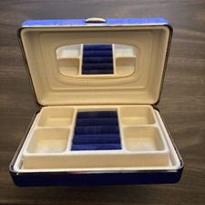 CAIXA DE VIAGEM JOIA DURA ROXA VINTAGE ORGANIZADOR Clamshell 2 níveis década de 1960’s comprar usado  Enviando para Brazil