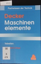 Maschinenelemente decker karl gebraucht kaufen Maschinenelemente decker karl gebraucht kaufen  Delitzsch