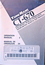 Casio CT-670 & CT-680 Banco de Tom Teclado Eletrônico Livro Manual do Proprietário Original comprar usado  Enviando para Brazil