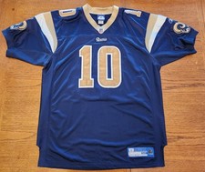 Usado, CAMISETA AUTÊNTICA ST. LOUIS RAMS AUTOGRAFADA MARC BULGER REEBOK, NFL, TAMANHO 52 comprar usado  Enviando para Brazil