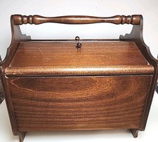 Caixa de costura de madeira vintage fio caddy meados do século organizador de armazenamento decoração retrô comprar usado  Enviando para Brazil