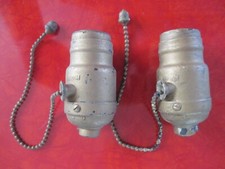 2 SOQUETES DE LUZ DE LÂMPADA COM INTERRUPTOR DE CORRENTE DE BOLOTA ANTIGO COM CAMPAINHA COMBINANDO comprar usado  Enviando para Brazil