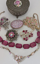 Vintage pink clear for sale  STOKE-ON-TRENT