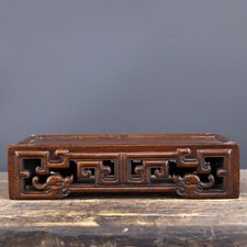 Mesa de chá de madeira antiga porcelana 14,4 pol. mesa de madeira de jacarandá natural comprar usado  Enviando para Brazil