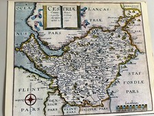 Map cheshire 1607 for sale  PAIGNTON