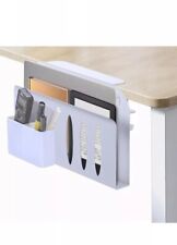 Organizador de mesa para laptop sob mesa bandeja de gerenciamento de cabos mesa de metal branco, usado comprar usado  Enviando para Brazil