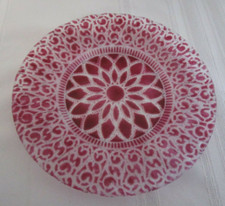 SYDENSTRICKER Embassy Cranberry 9 1/2" PRATO DE JANTAR Assinado Vidro de Arte Fundido, usado comprar usado  Enviando para Brazil