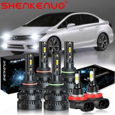 For Honda Civic 2006 2007 2008 2009-2015 LED Headlight High Low+Fog Light Bulbs comprar usado  Enviando para Brazil