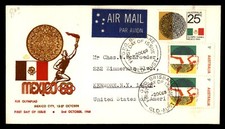 Capa combo primeiro dia Mayfairstamps Austrália FDC 1968 Jogos Olímpicos México aas_ comprar usado  Enviando para Brazil