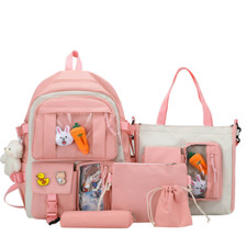 Usado, 5Pcs meninas escola saco conjunto mulheres mochila estudante bookbag impermeável antirroubo comprar usado  Enviando para Brazil