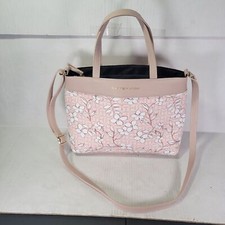 Bolsa tote de ombro Tommy Hilfiger rosa casual profissional floral e porta-cartões comprar usado  Enviando para Brazil