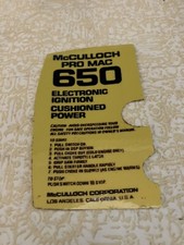 Mcculloch 650 professional d'occasion  Expédié en Belgium