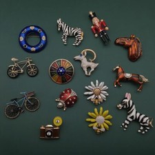 Broche Mujer Vintage Planta Animal Perla Esmalte Fiesta Boda Accesorios Regalos segunda mano  Embacar hacia Mexico