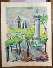 Aquarelle paysage orientaliste d'occasion  Vannes