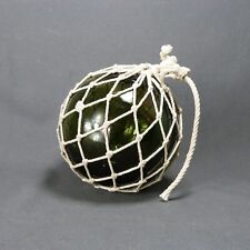 Globo de bola flutuante de vidro soprado francês antigo esfera redonda enorme verde com rede comprar usado  Enviando para Brazil