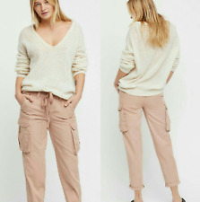 Usado, NOVA Calça Carga Free People Desert Tamanho 25 $128 Rosa Gravata Cintura Cropped Algodão comprar usado  Enviando para Brazil