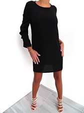 VESTIDO SEÑORA MIMOSA NEGRO MADE IN ITALY DE MODA MEJOR SEXY FIT VESTIDO U65 comprar usado  Enviando para Brazil